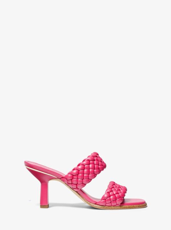 Damske Mules Michael Kors Amelia Braided Červené - Topanky Michael Kors Lacne | JWVZM-1760